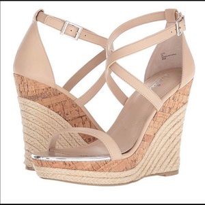 Charles David Espadrille cork wedge Sz 7.5
